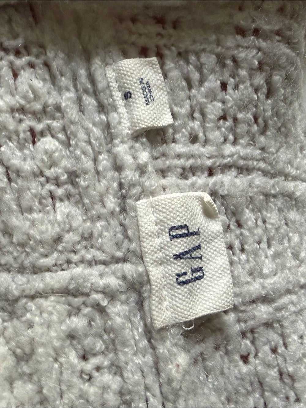 GAP Light Gray Open-Front Ribbed Cardigan - Picture 3 of 3